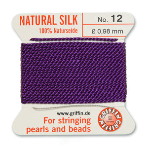 Griffin Silk Bead Cord No12 (0.98mm) - Amethyst