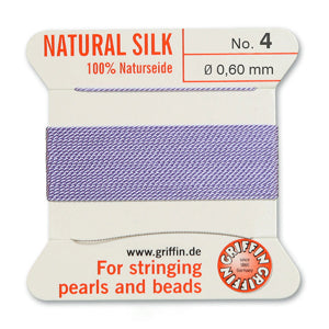 Griffin Silk Bead Cord No4 (0.6mm) – Lilac