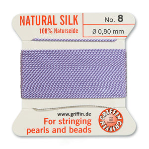 Griffin Silk Bead Cord No8 (0.8mm) – Lilac