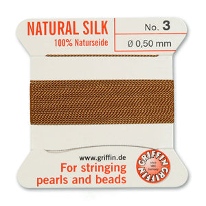 Griffin Silk Bead Cord No3 (0.5mm) - Cornelian
