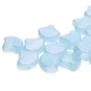 Ginko Beads 7.5mm – 10g Pack (approx 35 beads) – Opal Aqua White Luster