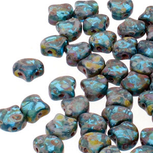 Ginko Beads 7.5mm – 10g Pack (approx 35 beads) – Aqua Travertine