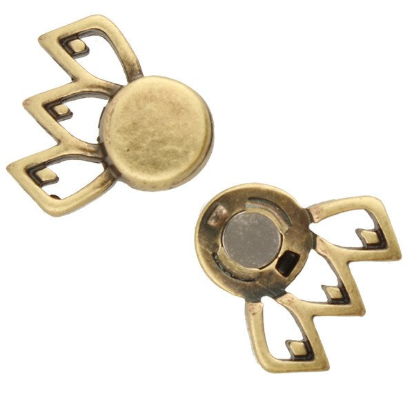 Fylakopi III GemDuo Magnetic Clasp Setting - Antique Brass