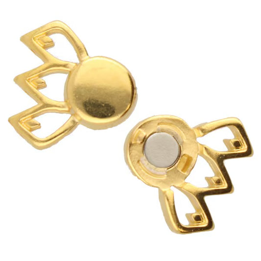 Fylakopi III GemDuo Magnetic Clasp Setting - 24k Gold Plated