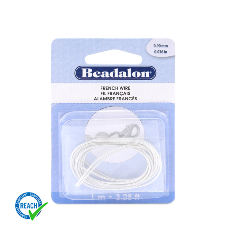 Beadalon Silver Plated French Wire – 0.9mm - 1 Meter