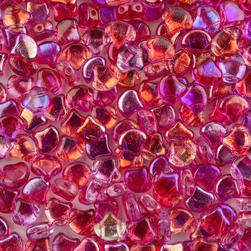 Ginko Beads 7.5mm – 10g Pack (approx 35 beads) – Summer Rainbow Pink