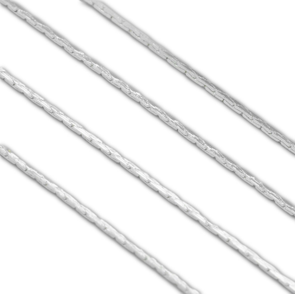 Silver Plated 0.65mm Foxtail Chain – 1 meter