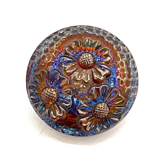 Vintage Czech Glass Button - 23mm (Button12)