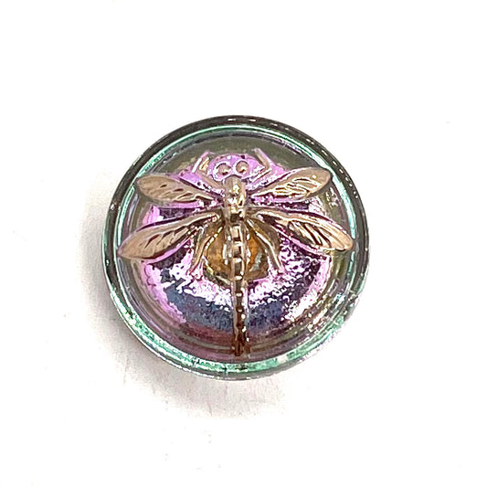 Vintage Czech Glass Button - 18mm (Button13)