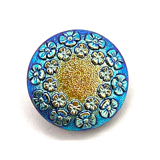 Vintage Czech Glass Button - 18mm (Button14)