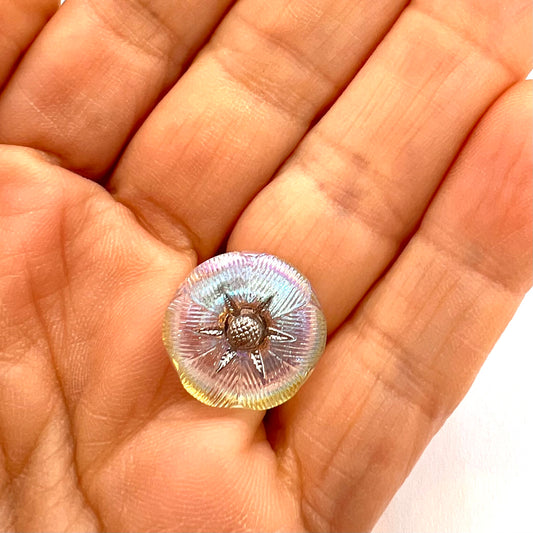 Vintage Czech Glass Button - 18mm (Button16)