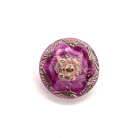 Vintage Czech Glass Button - 18mm (Button15)