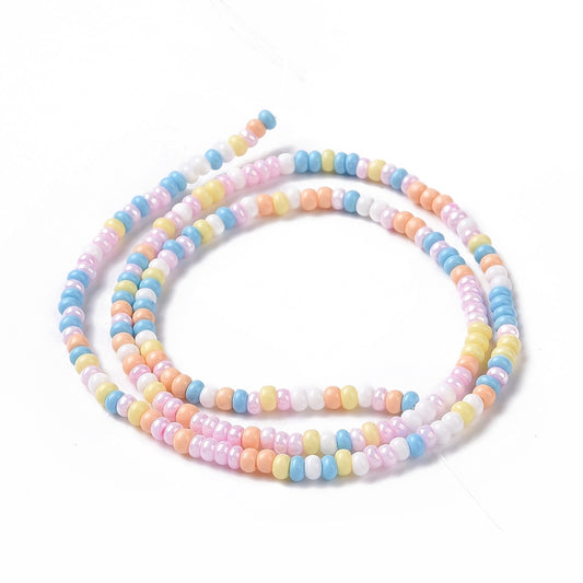 8/0 FGB Seed Bead Mixed 16 Inch Strand - Approx 190 Beads - Seaside