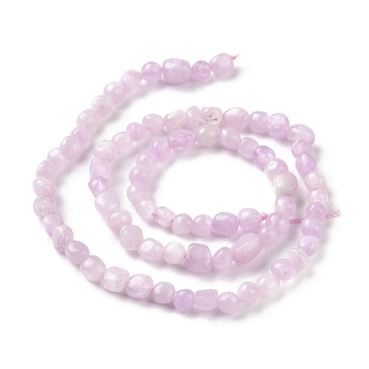 5x7mm Brazilian Kunzite Gemstone Nugget Strand – 15 Inch Strand