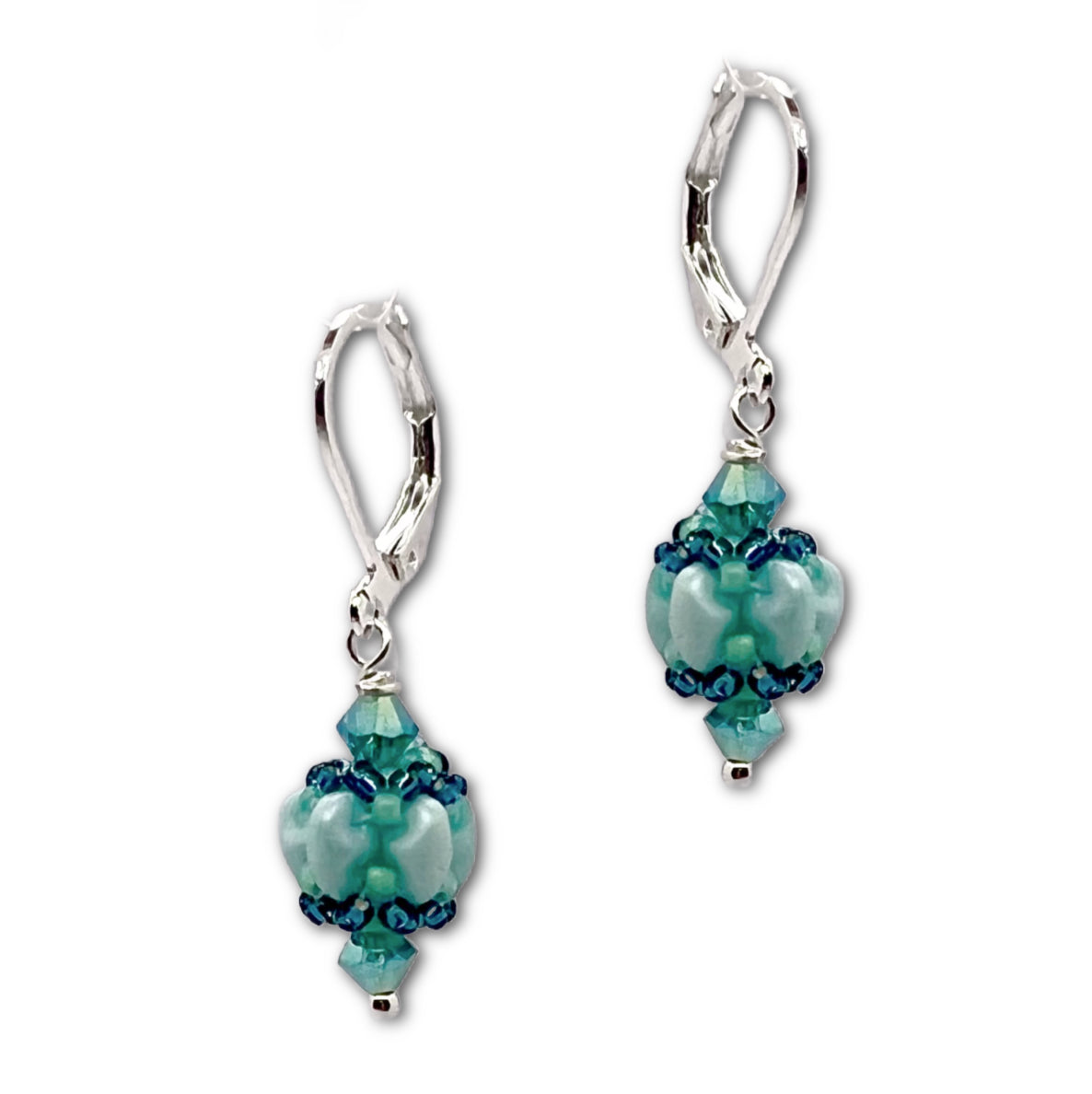 SuperDuo Seed Pod Earring Kit - Sea Foam