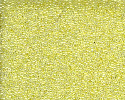 11/0 Miyuki Seed Beads - 25g Bag – Light Yellow Ceylon – Colour 514