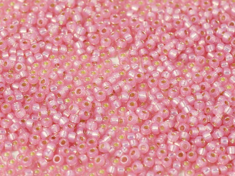 11/0 Miyuki Seed Beads - 25g Bag – Silver Lined Duracoat Pink – Colour 4237