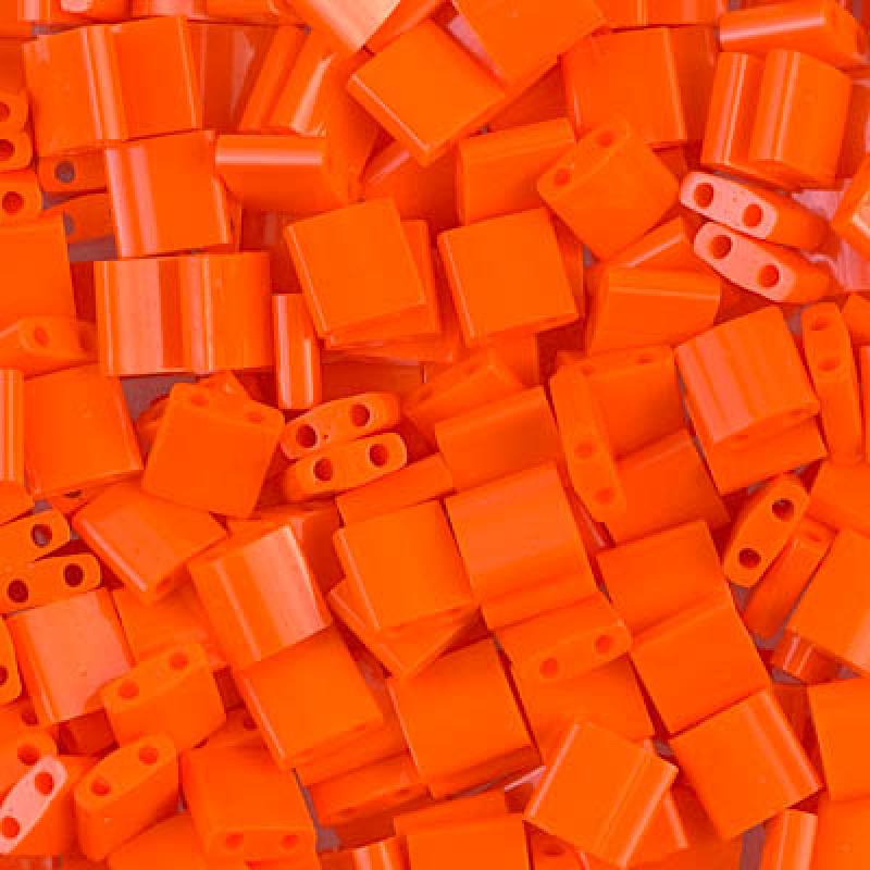 Miyuki Tila Beads - 5g Bag - Opaque Orange