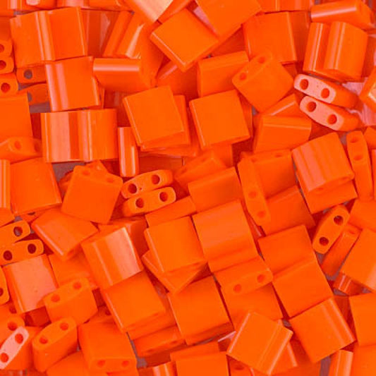 Miyuki Tila Beads - 5g Bag - Opaque Orange
