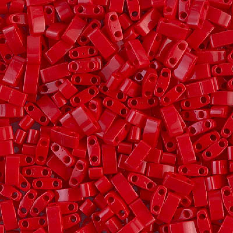 Miyuki Half Tila Beads - 5g Bag - Opaque Dark Red