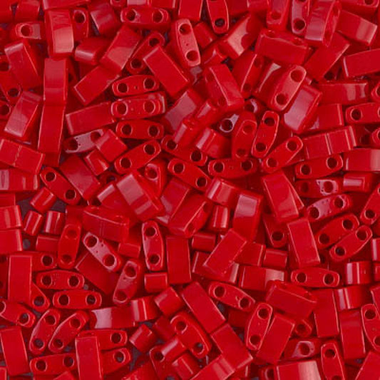 Miyuki Half Tila Beads - 5g Bag - Opaque Dark Red