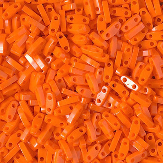 Miyuki Quarter Tila Beads - 5g Bag – Opaque Orange