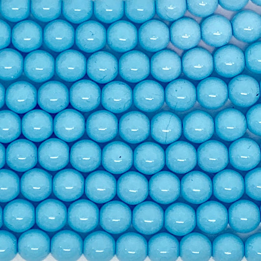 6mm Czech Round Glass Pearl - Bag of 50 – 02010-58016 – Vintage Blue