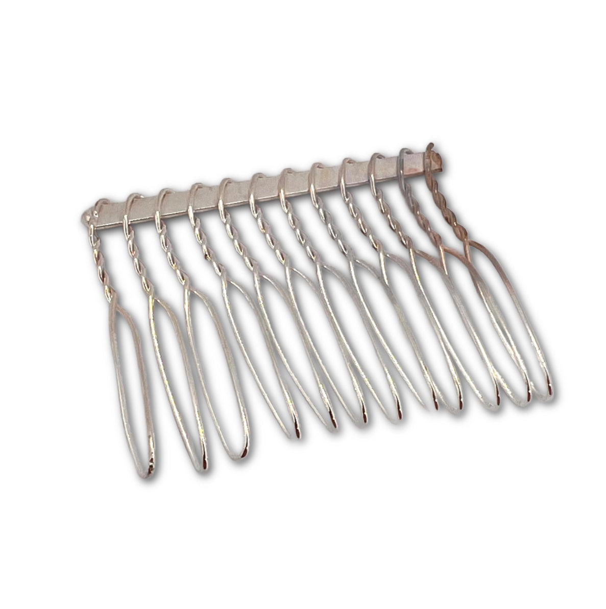 Silver Plated Hair Comb 42mm (approx 1.75 inches)