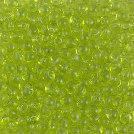 Miyuki Drops 3.4mm - 10g Bag - Transparent Chartreuse