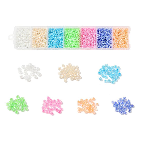 7 Colour Ceylon Pearl Seed Bead Box - 10g of Each Colour!