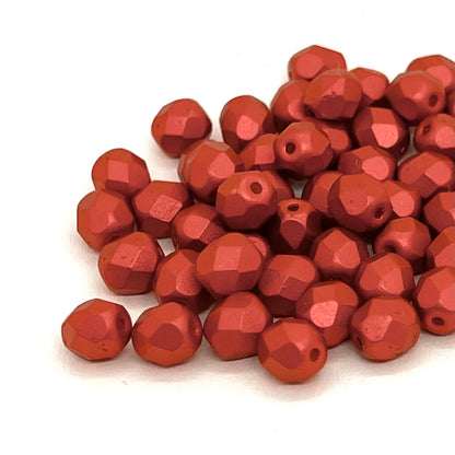 6mm Czech Fire Polish – 01890 – Lava Red x 50