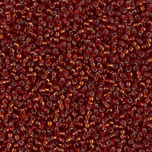 11/0 Miyuki Seed Beads 25g Bag – Silver Lined Dark Ruby - Colour 11D