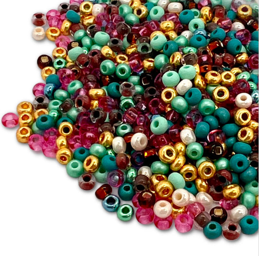 8/0 Preciosa Seed Bead Mix 25g Bag - Boysenberry