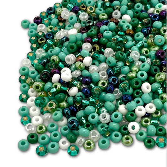 8/0 Preciosa Seed Bead Mix 25g Bag - Seafoam