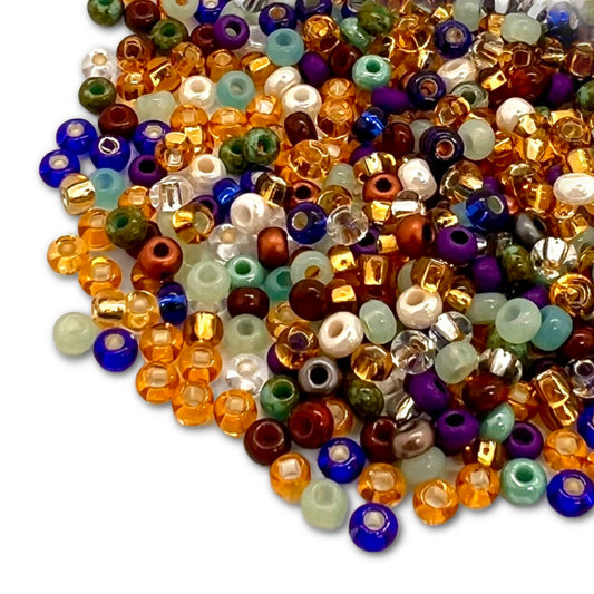 8/0 Preciosa Seed Bead Mix 25g Bag - Kingfisher