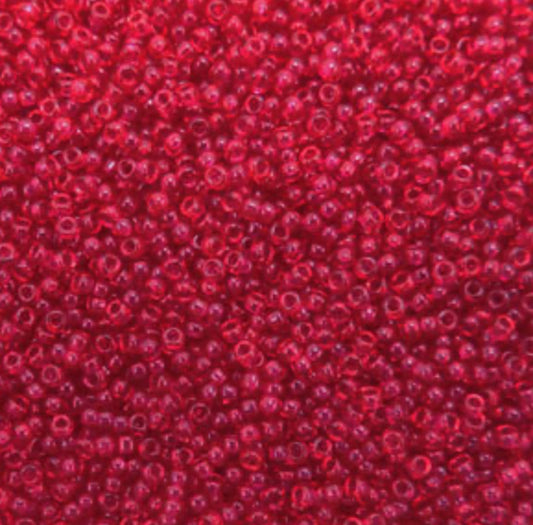 15/0 Miyuki Seed Beads - 5g Bag - Transparent Fuchsia - Colour 1406
