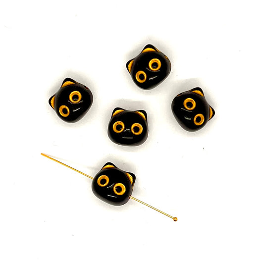 Lucite Cat Bead 12x14mm - Pack of 1