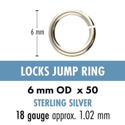 6mm Sterling Silver Jump Lock - Per piece