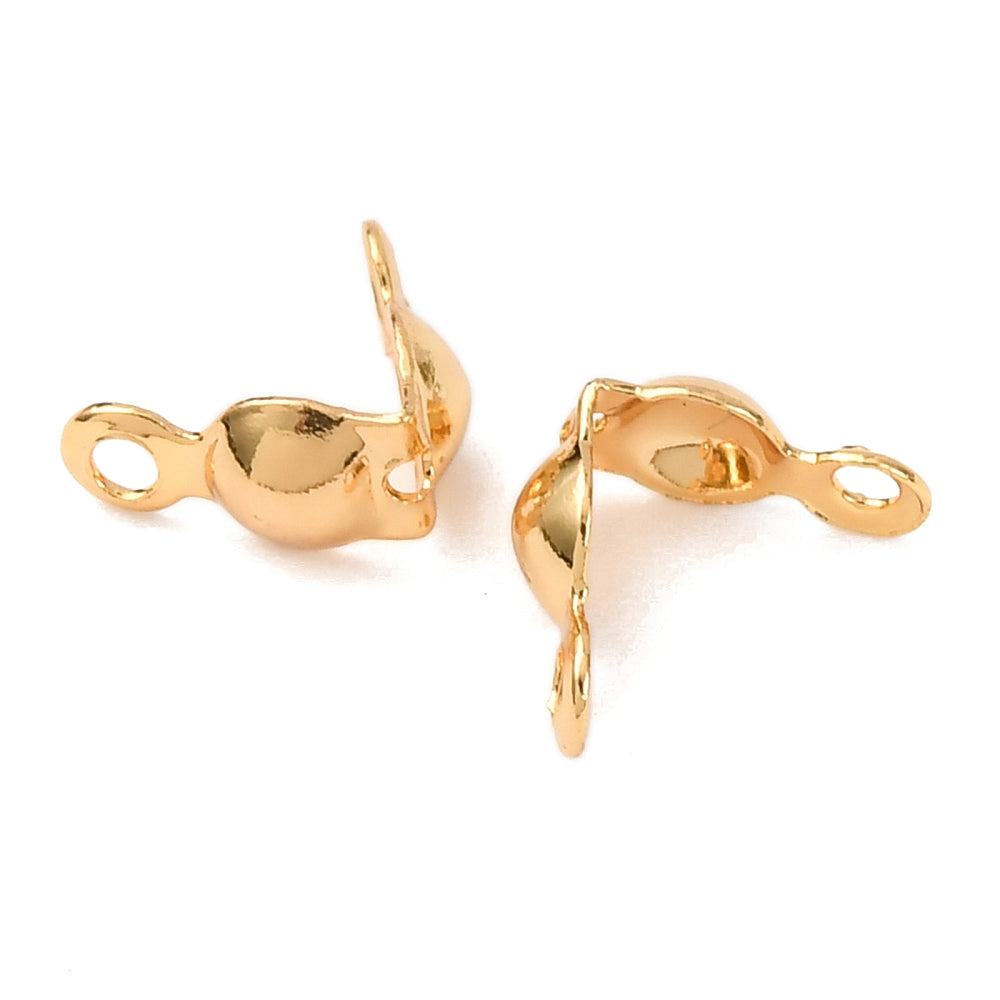 4mm 18k Gold Plated Clamshells/Calottes – Pack of 25