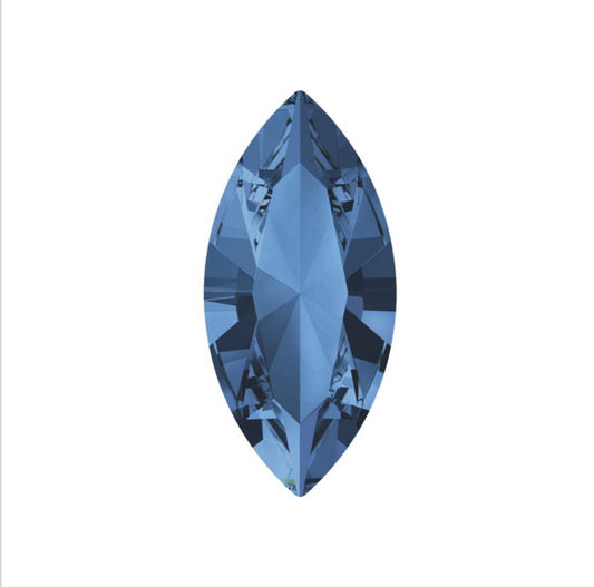 15x7mm Aurora Crystal Navette Stones - Pack of 6 - Montana