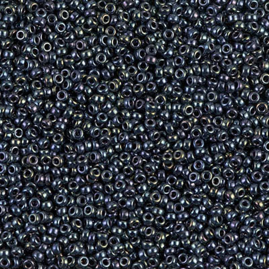 15/0 Miyuki Seed Beads - 5g Bag – Gunmetal Iris  - Colour 456