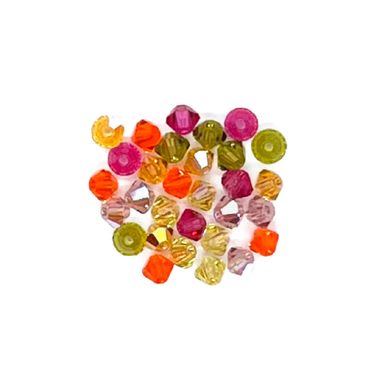 3mm Preciosa Bicone Mix - Pack of 30 - Autumn Aurora