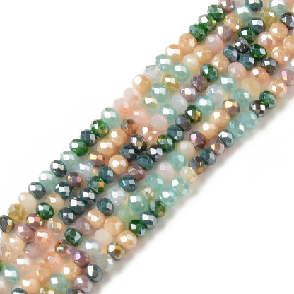 3x2.5mm Crystal Rondelle Bead Strand – Approx 180 Beads – Moss Green