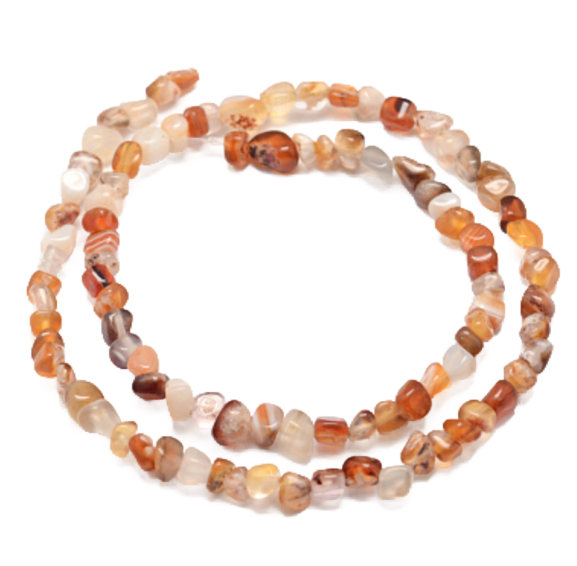 5x8mm Natural Carnelian Nugget Bead Strand - Approx 80 Beads