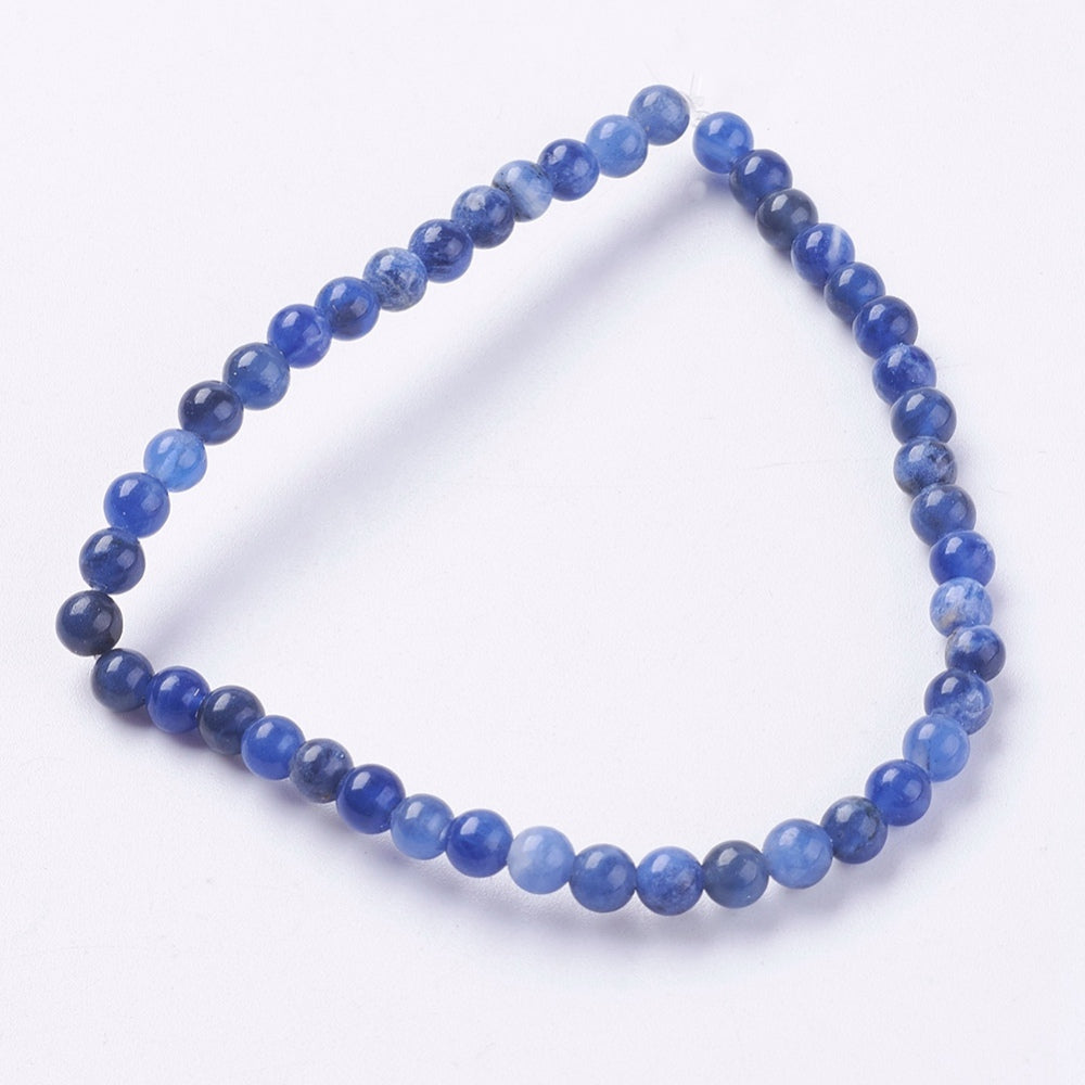 4mm Natural Sodalite Gemstone Round Strand – Approx45 Beads