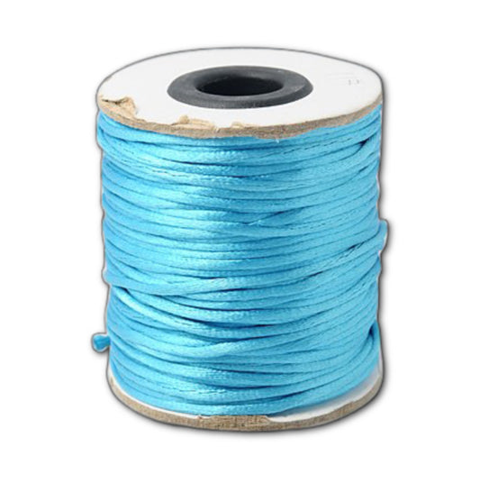 3mm Turquoise Blue Satin Cord - Per Meter