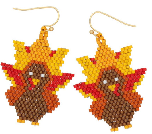Tom Turkey Earring Pattern - Instant Download or Printed Copy