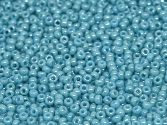 11/0 Miyuki Seed Beads - 25g Bag – Opaque Turquoise Green Luster  – Colour 2470