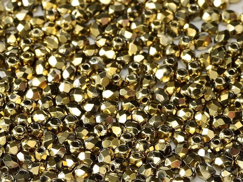 3mm Czech Fire Polish – 00030/26440 – Full Amber Gold