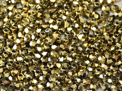 3mm Czech Fire Polish – 00030/26440 – Full Amber Gold